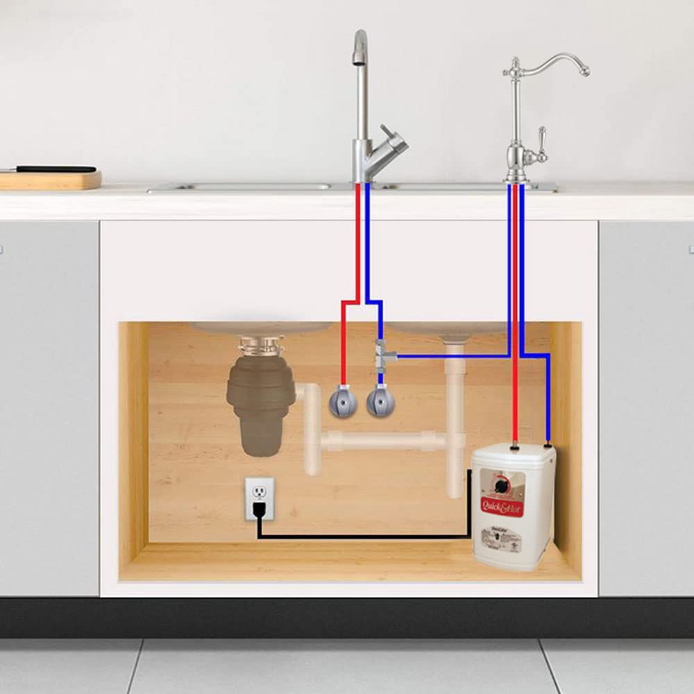 9" 1-Handle Hot Water Dispenser Faucet with Heating Tank, Oil Rubbed Bronze Q77133