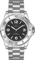40mm Steel Black Dial Quartz Watch E6975