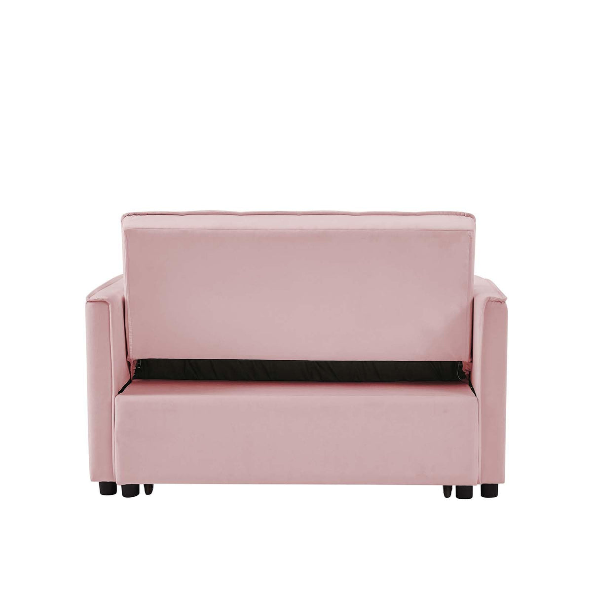 Pink Velvet Convertible Sleeper Sofa Bed V401