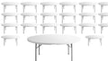 White 6-ft Plastic Folding Round Table G51285