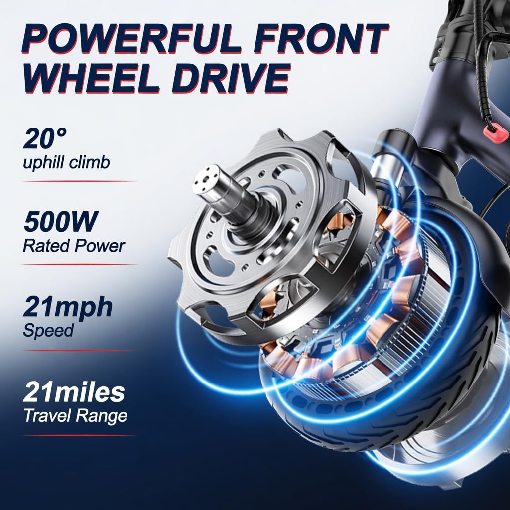 Electric Scooter with Dual Suspension and Braking System T8956