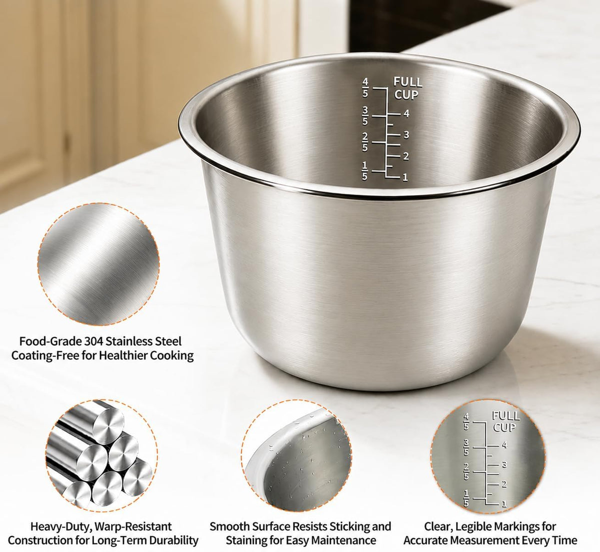 Stainless Steel Replacement Inner Pot Bowl A222692