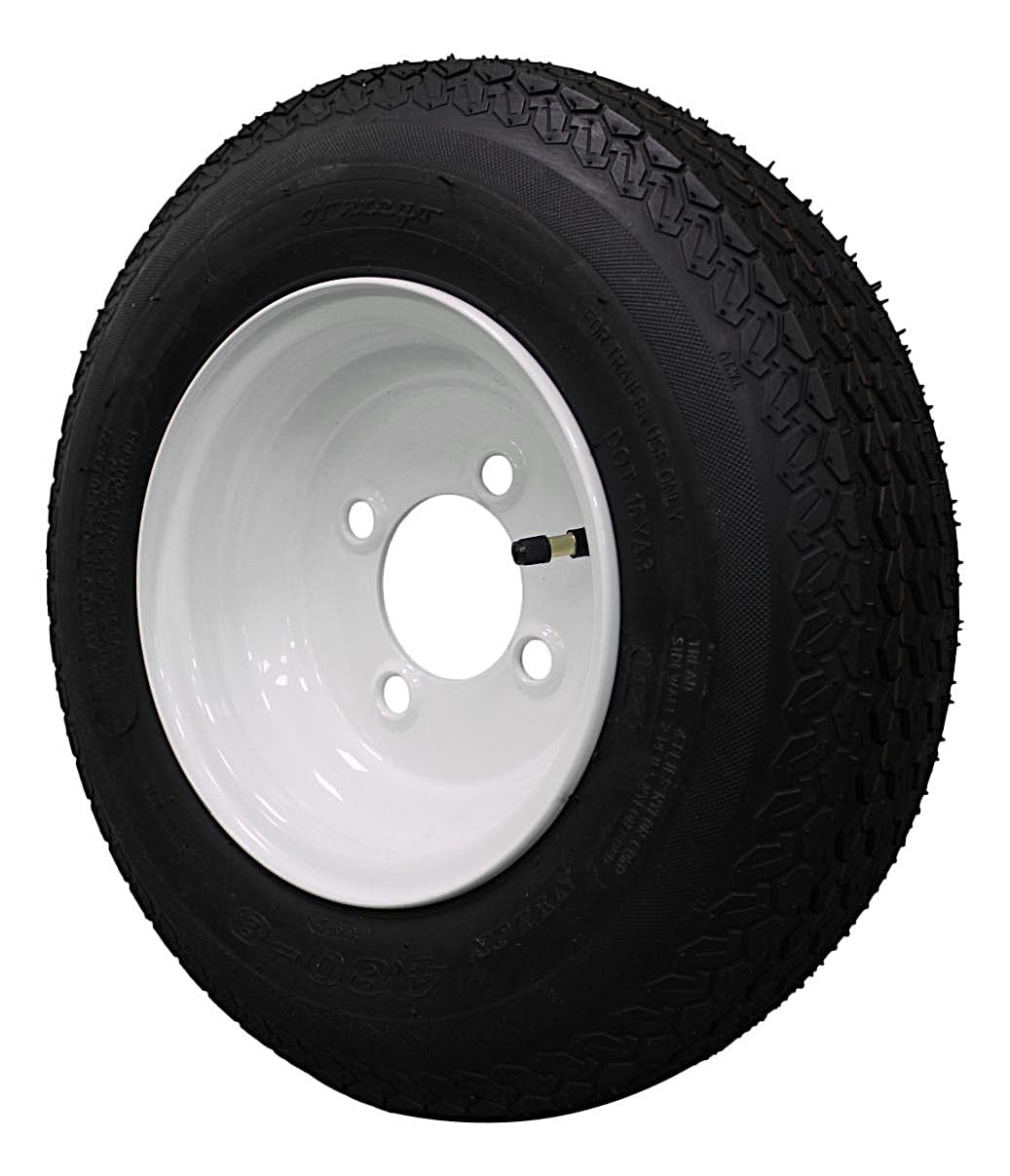 4.80-8 Trailer Tire & Wheel 4 Lug Galvanized L9356