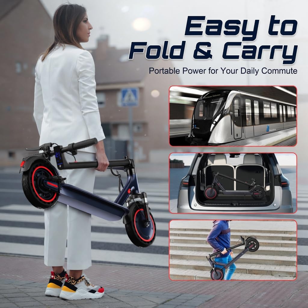 Electric Scooter with Dual Suspension and Braking System T8956