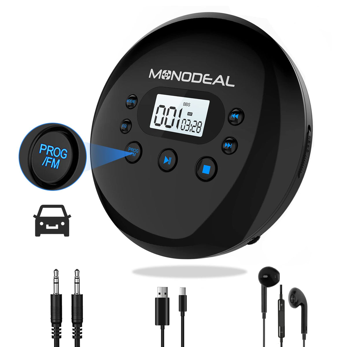 Portable CD Player with FM Transmitter R8137