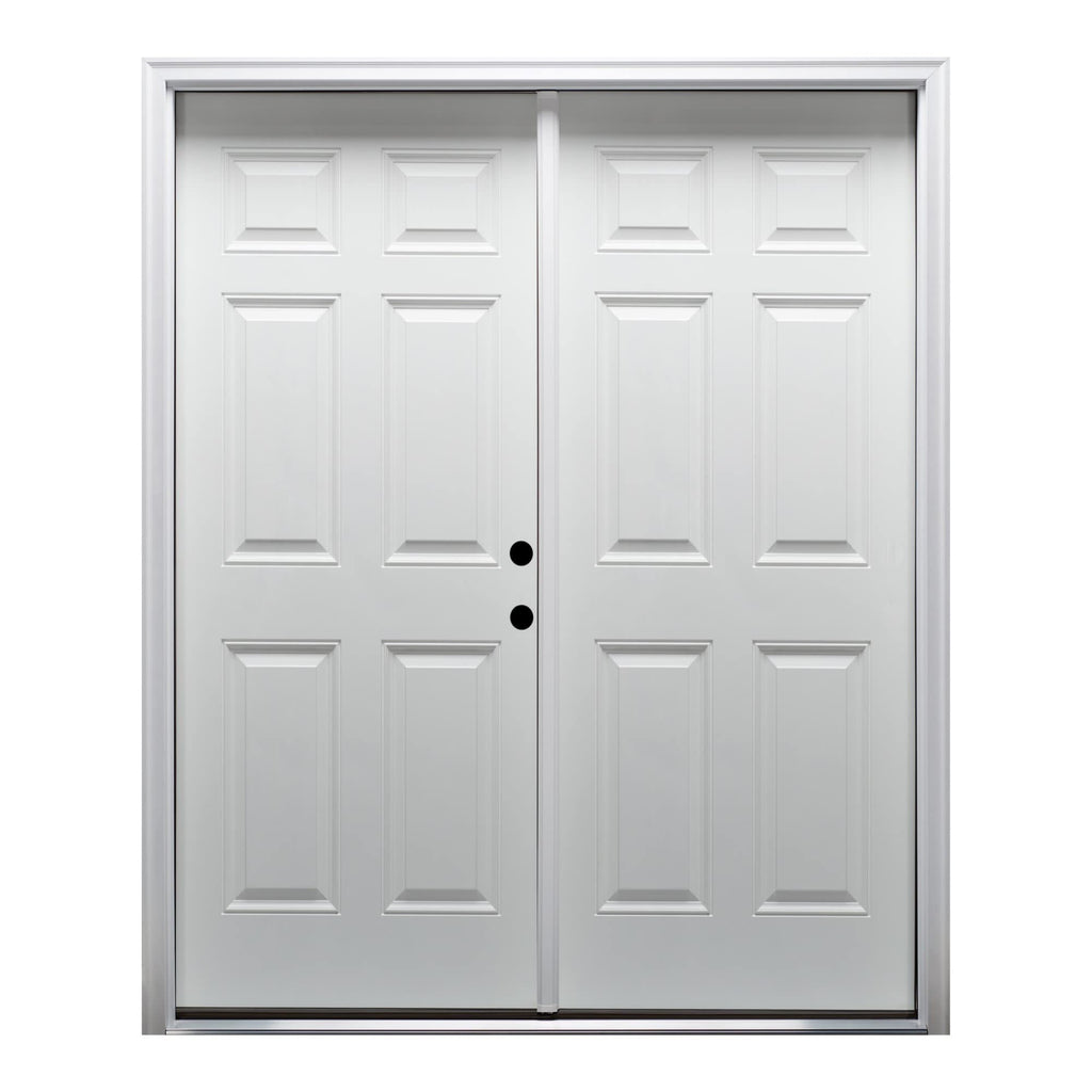 Primed Left Hand In-Swing 6-Panel Exterior Prehung Door S227404