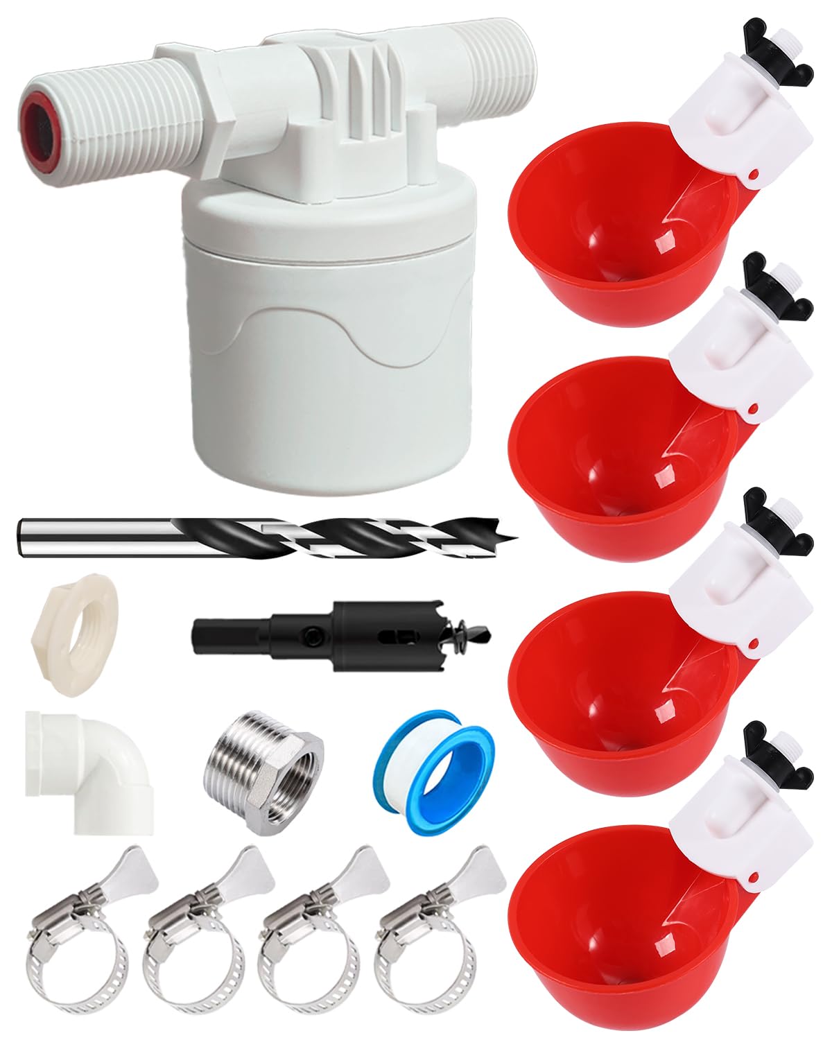 Automatic Chicken Waterer Kit with 4 Cups S51187