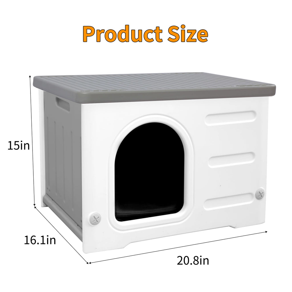 Insulated Outdoor Cat House with Liner W5701