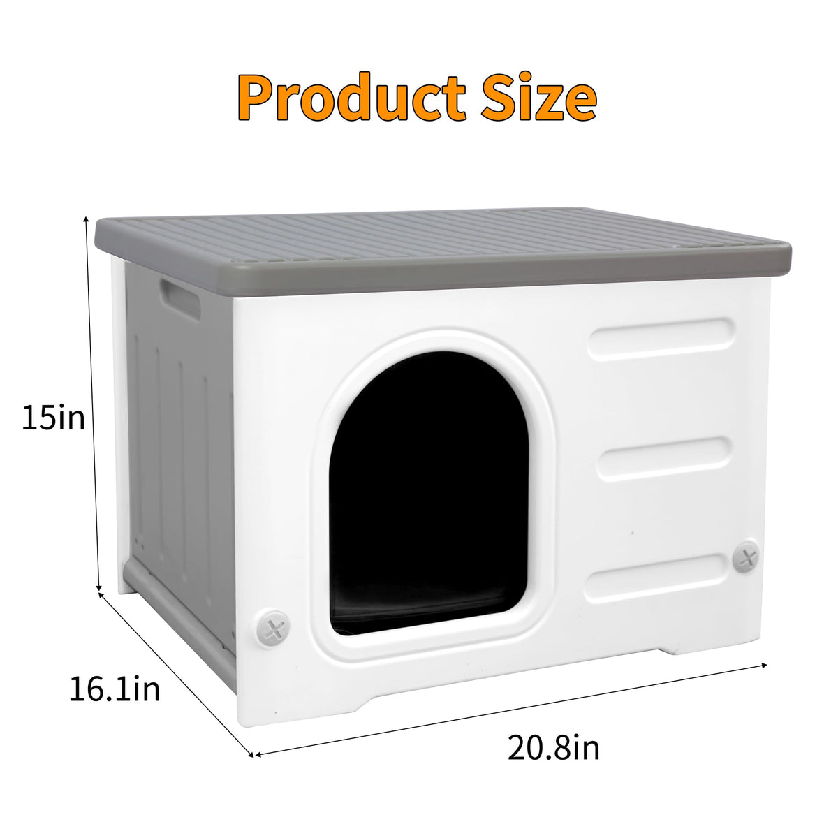 Insulated Outdoor Cat House with Liner W5701