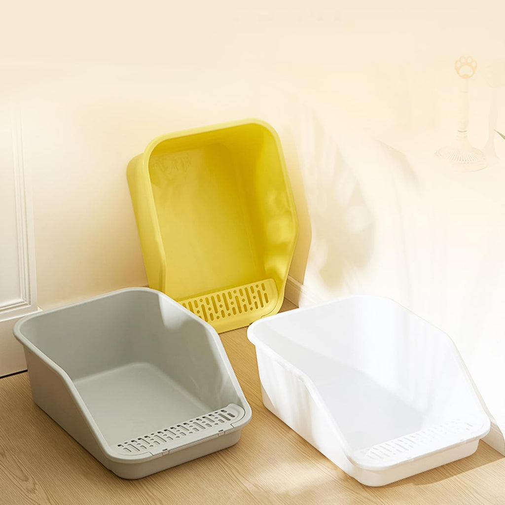 Large Cat Litter Box with High Sides and Low Entry U591954