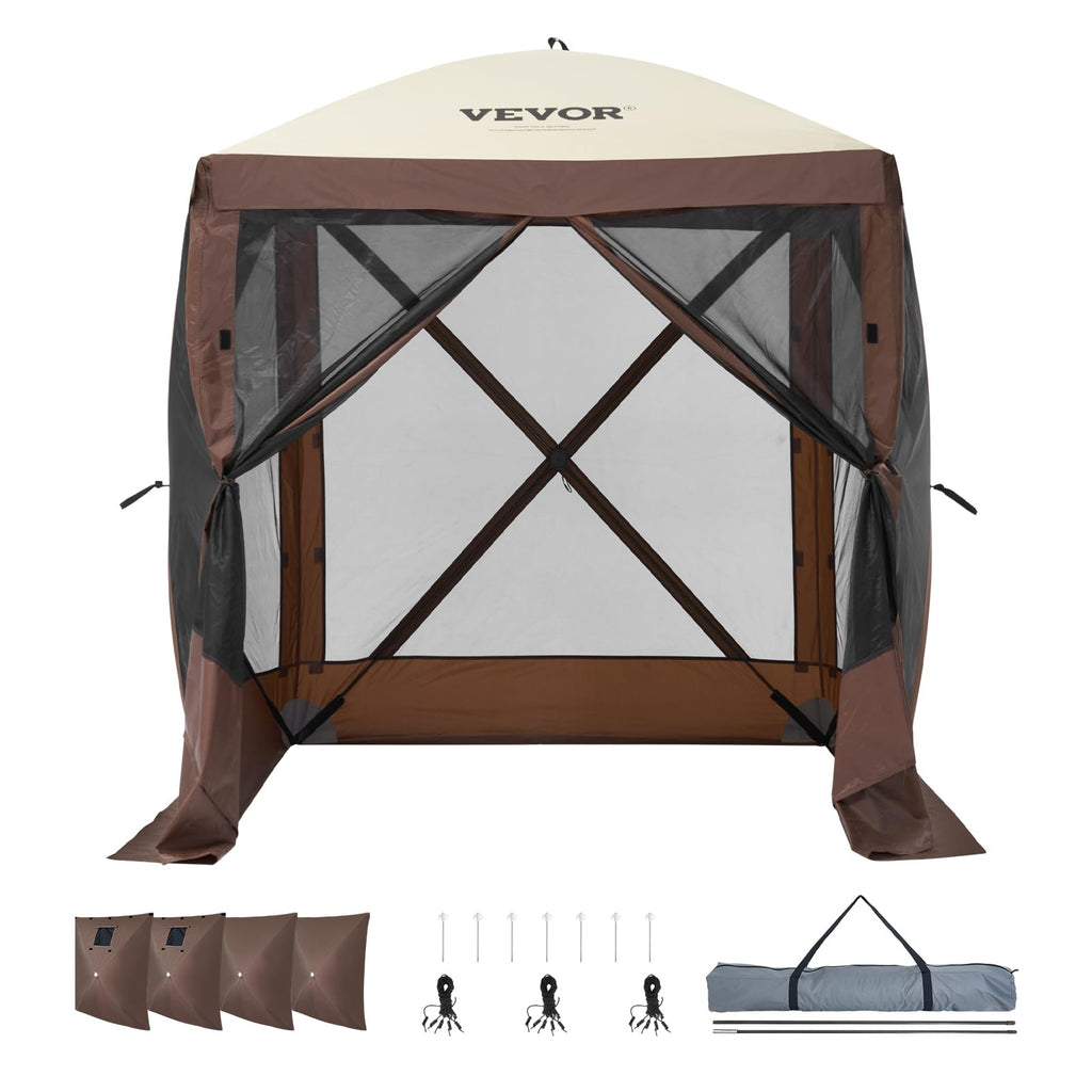 6 x 6 ft Pop Up Gazebo Tent with Mosquito Netting and Privacy Panels B873167