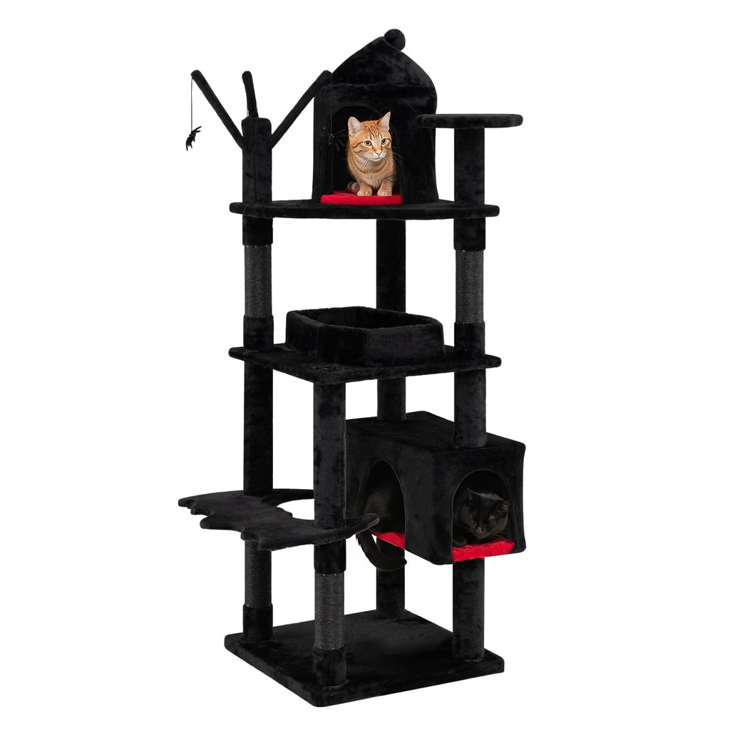 70-inch Multi-Level Black Cat Tree A139382