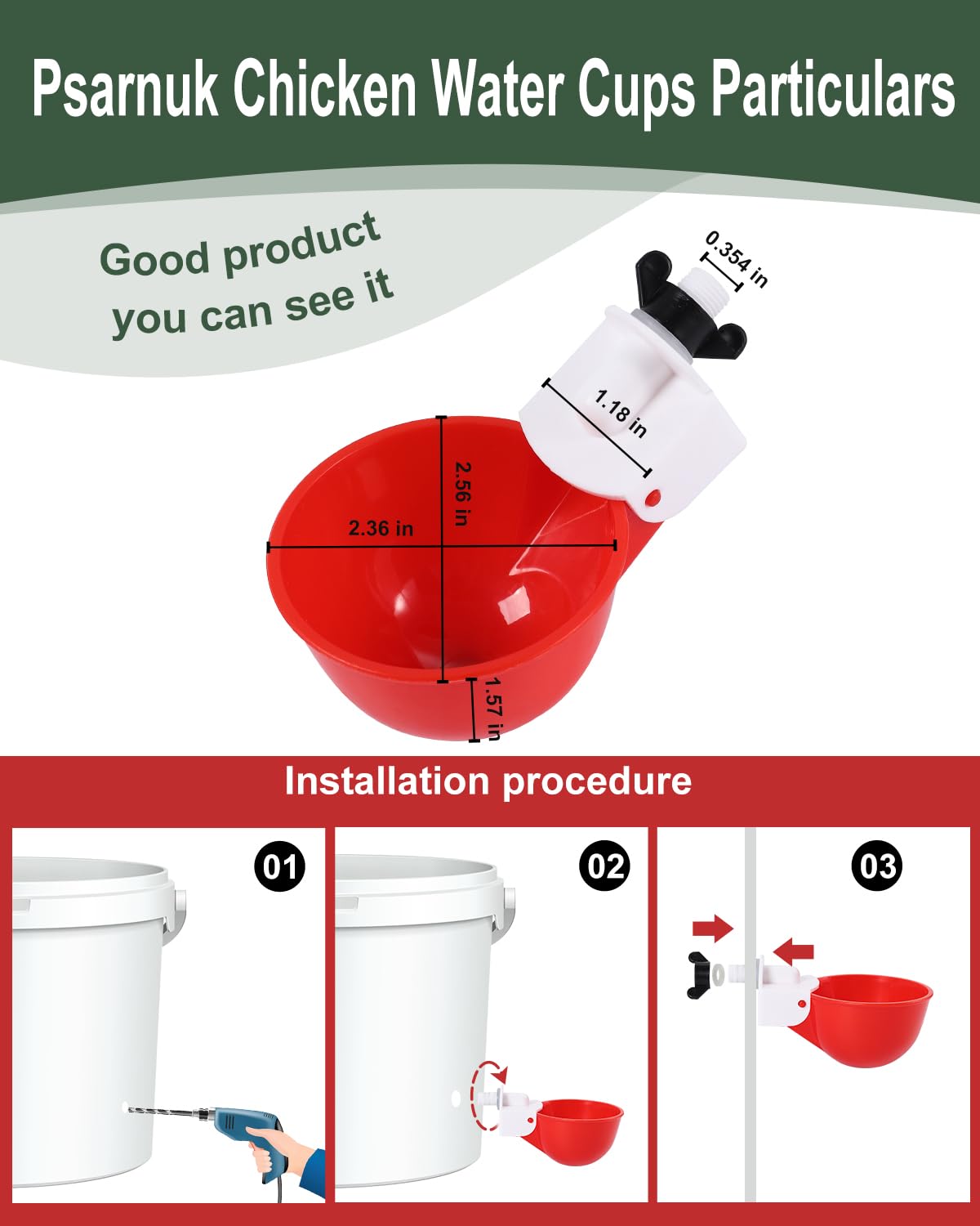 Automatic Chicken Waterer Kit with 4 Cups S51187