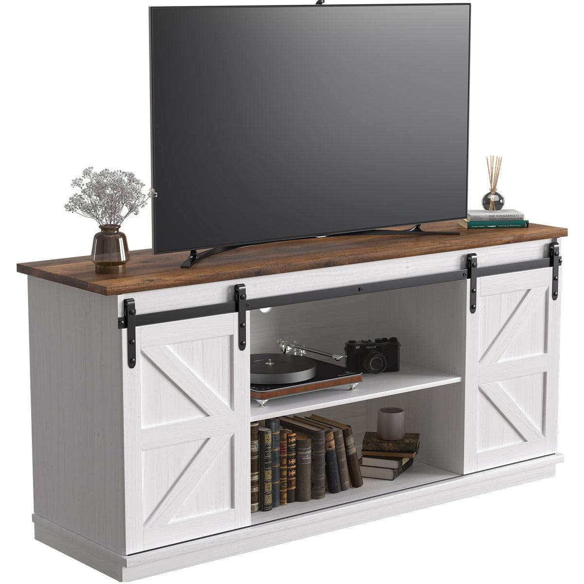 Bright White TV Stand for 65 Inch TV L51785