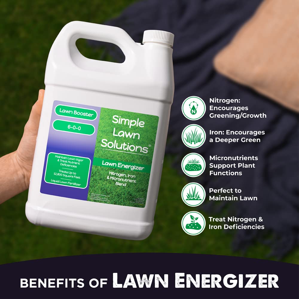 Commercial Grade Liquid Grass Fertilizer with Nitrogen, Iron, Micronutrients 1 Gallon R296855