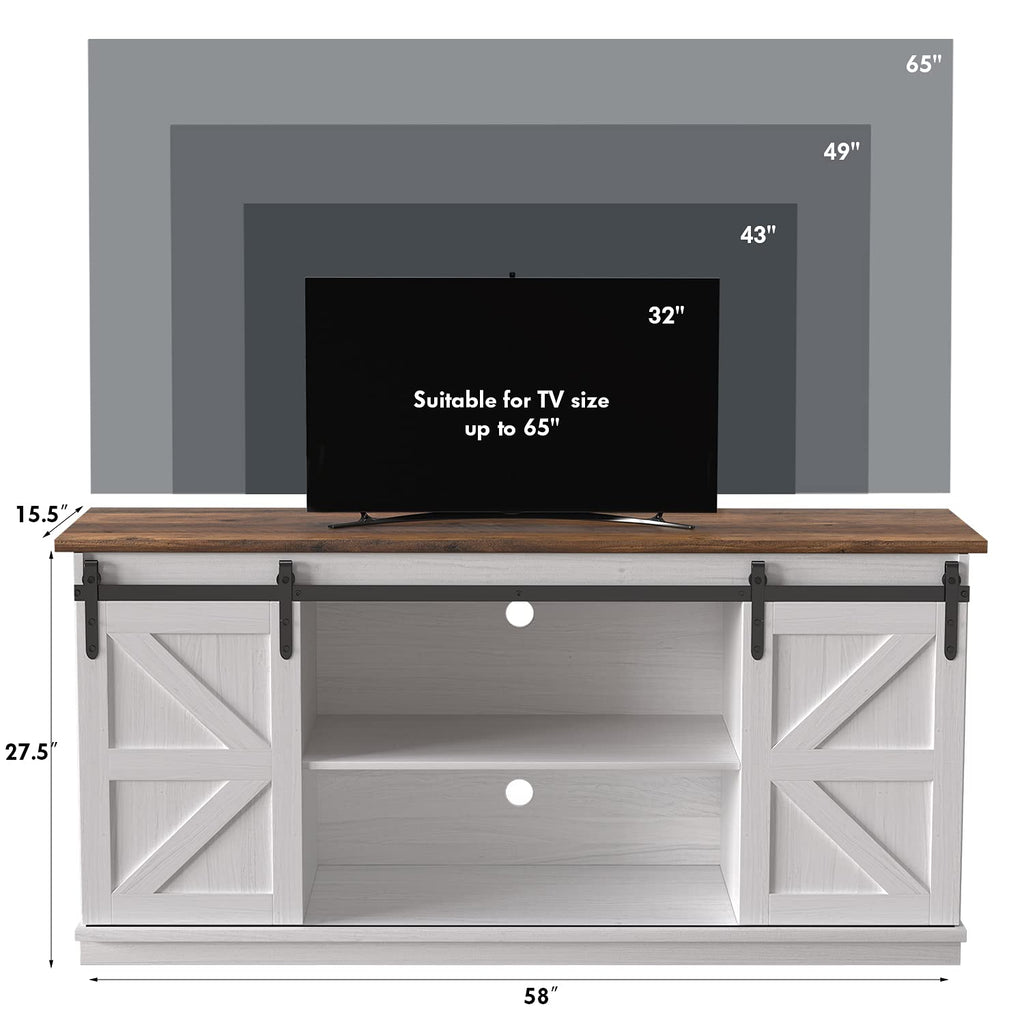 Bright White TV Stand for 65 Inch TV L51785