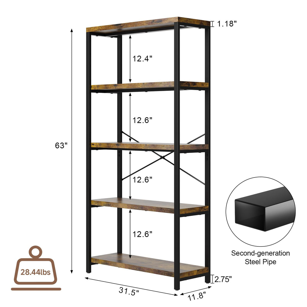 5-Tier Adjustable Bookshelf K969