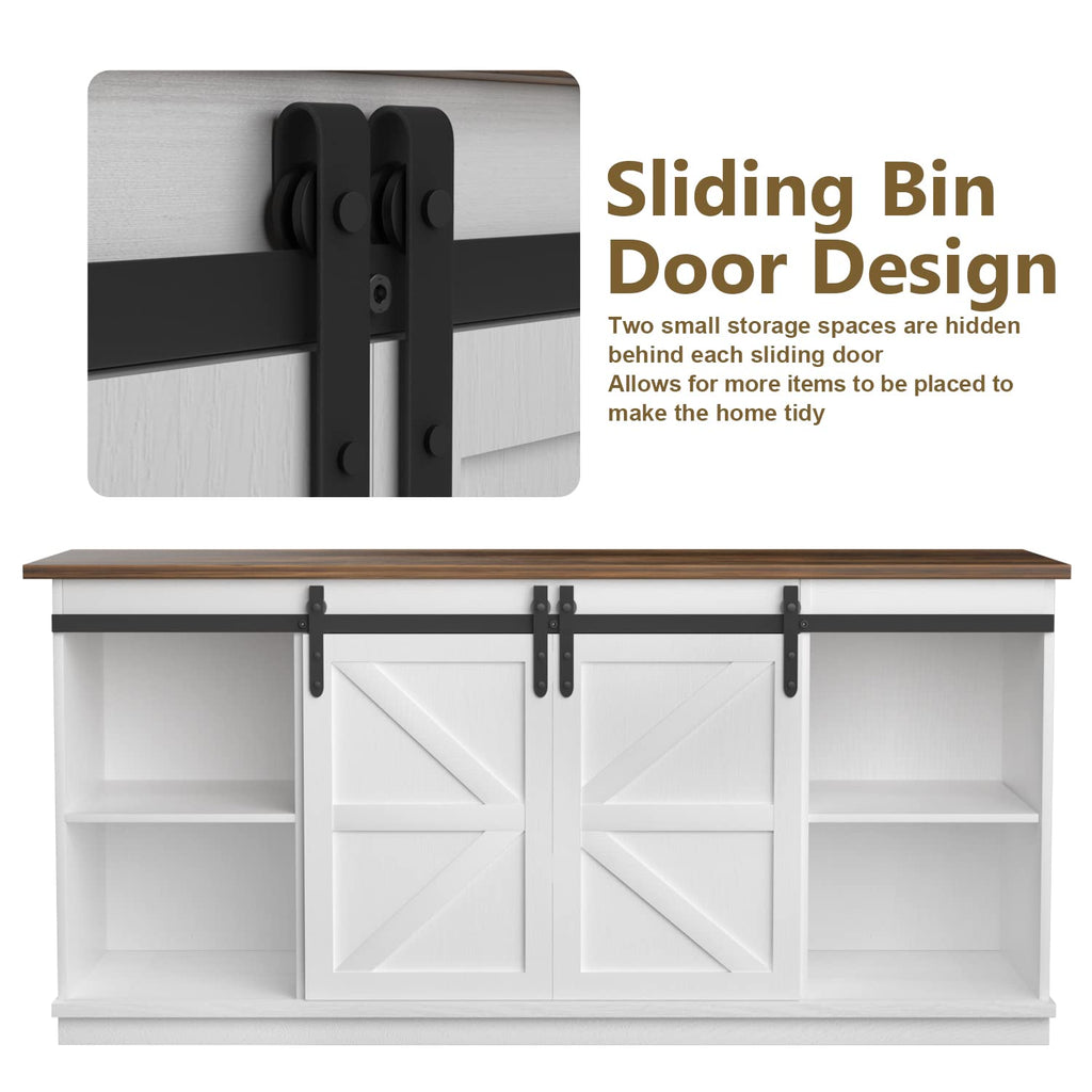 Bright White TV Stand for 65 Inch TV L51785