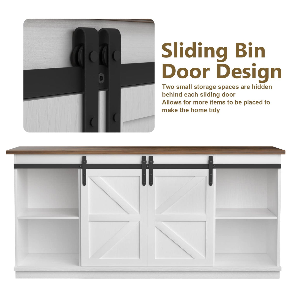Bright White TV Stand for 65 Inch TV L51785