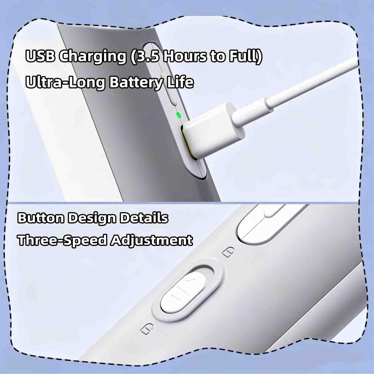 Electric Nail Clipper for Dogs Cats 2-in-1 USB Rechargeable O904