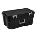 Black Wheeled Lockable Footlocker L91120