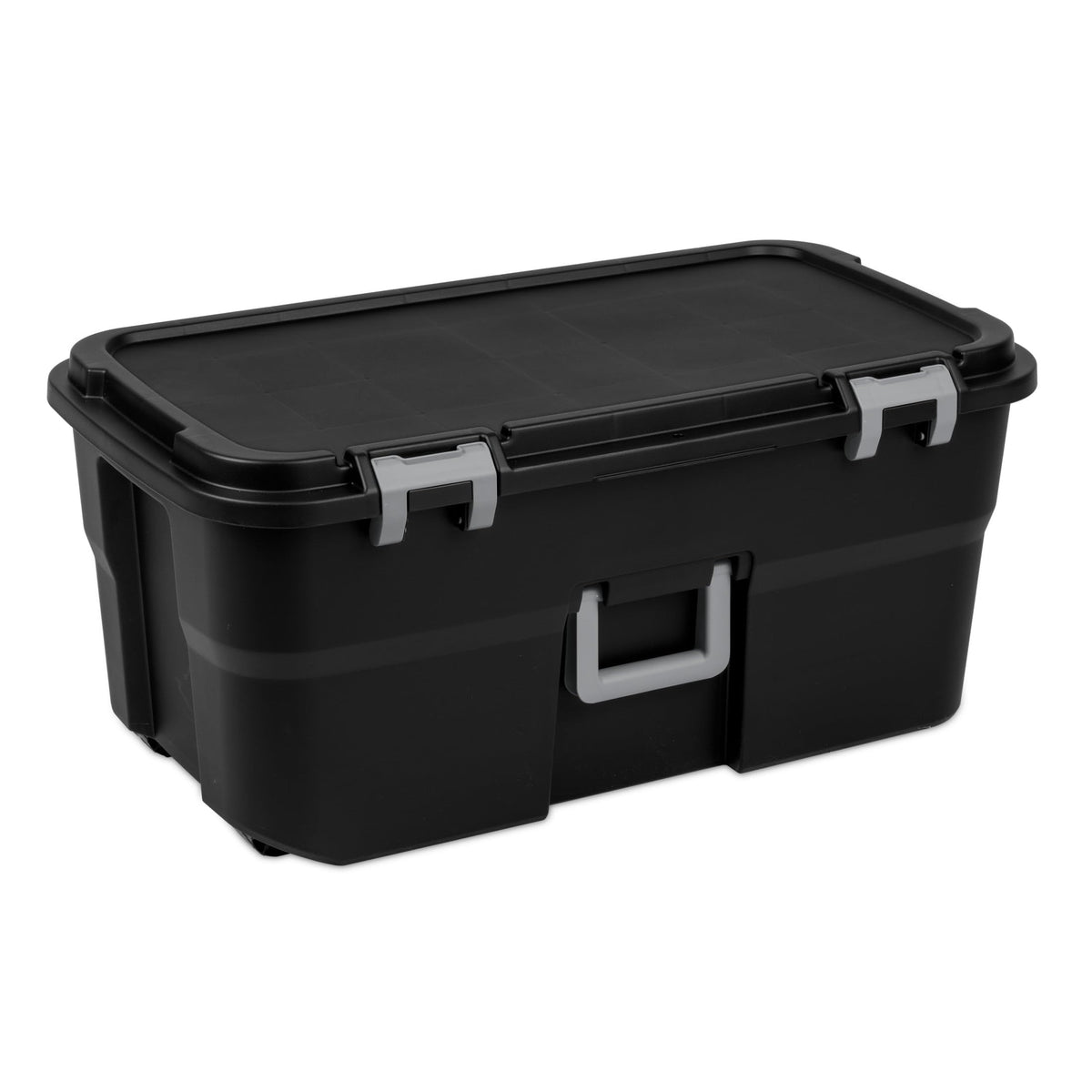 Black Wheeled Lockable Footlocker L91120