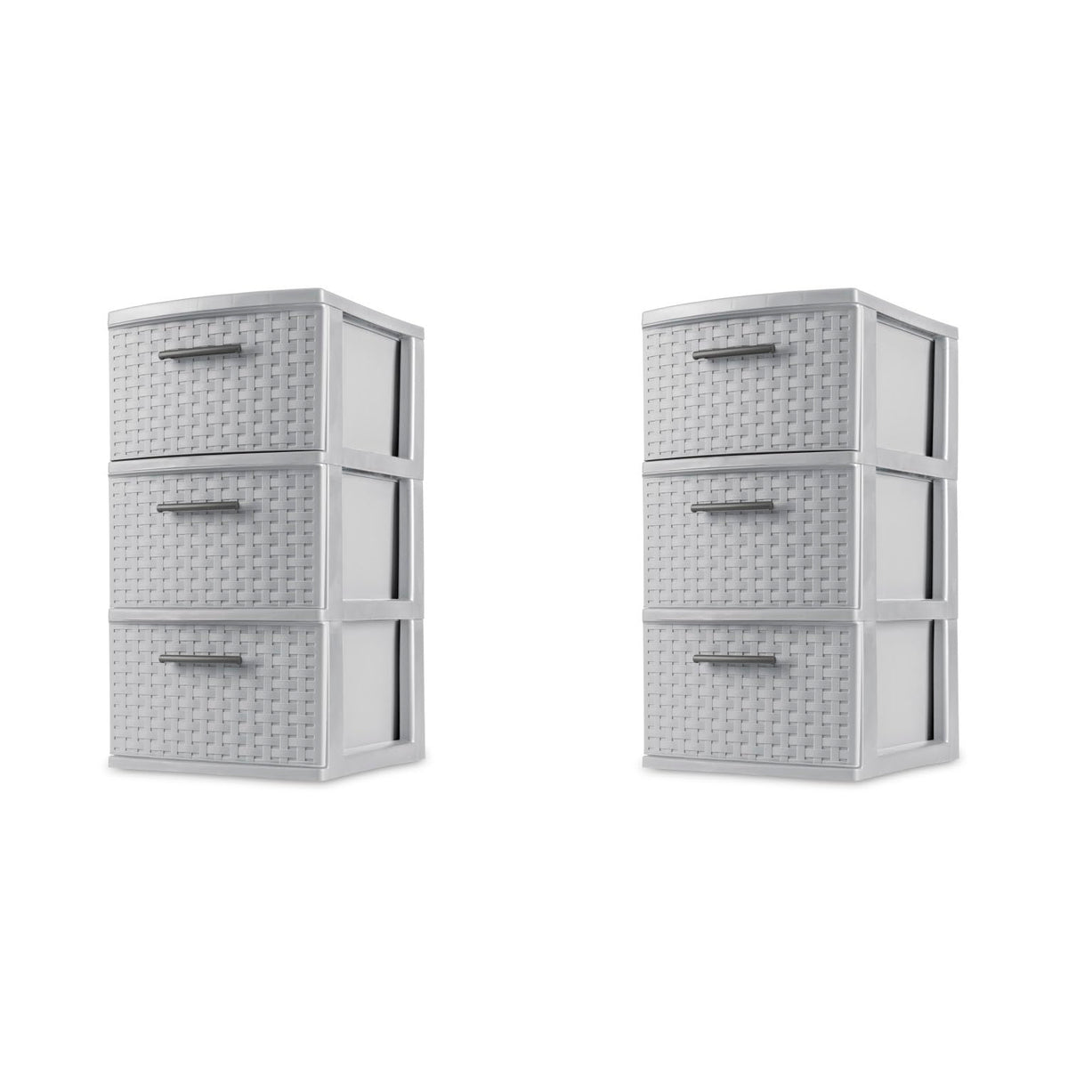 3 Drawer Plastic Storage Organizer, 2 Pack G15664