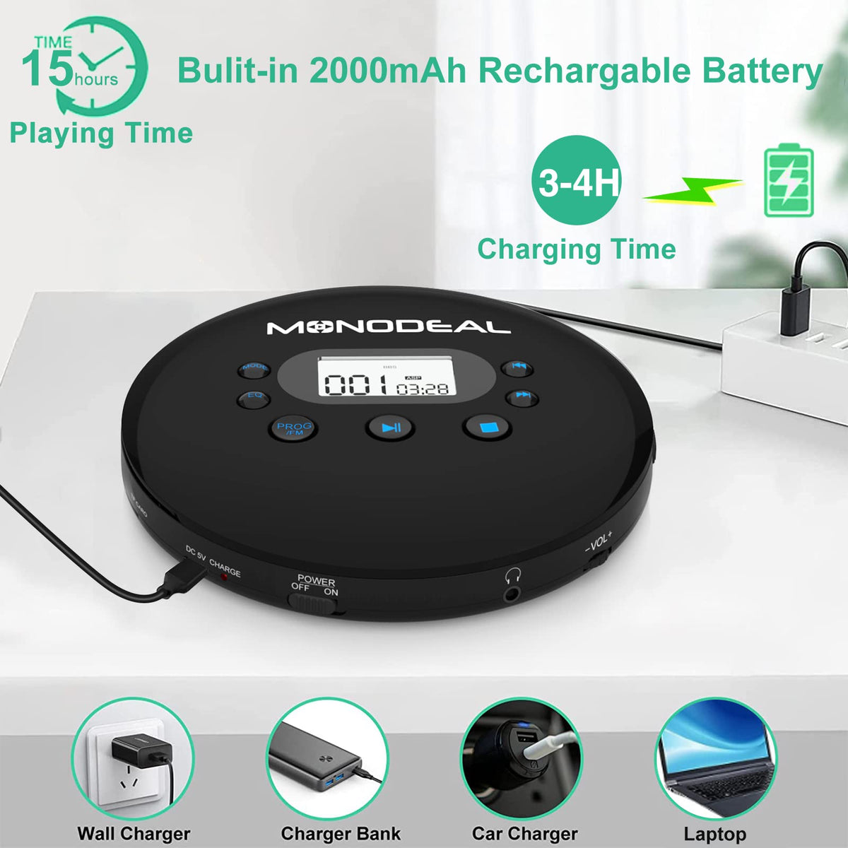 Portable CD Player with FM Transmitter R8137