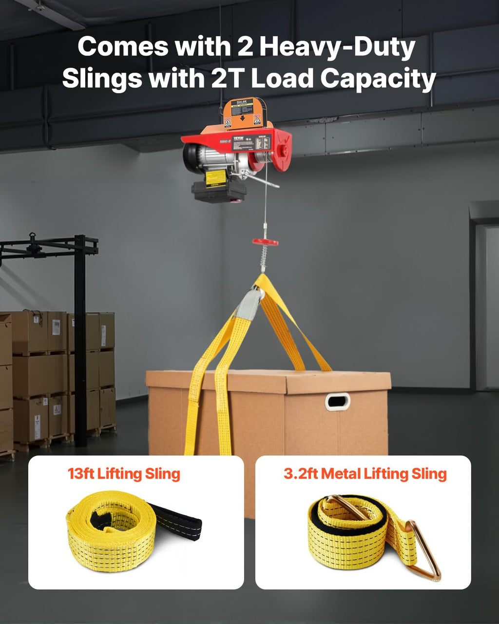 110v 440lbs Electric Hoist with Wireless Remote Control M100475