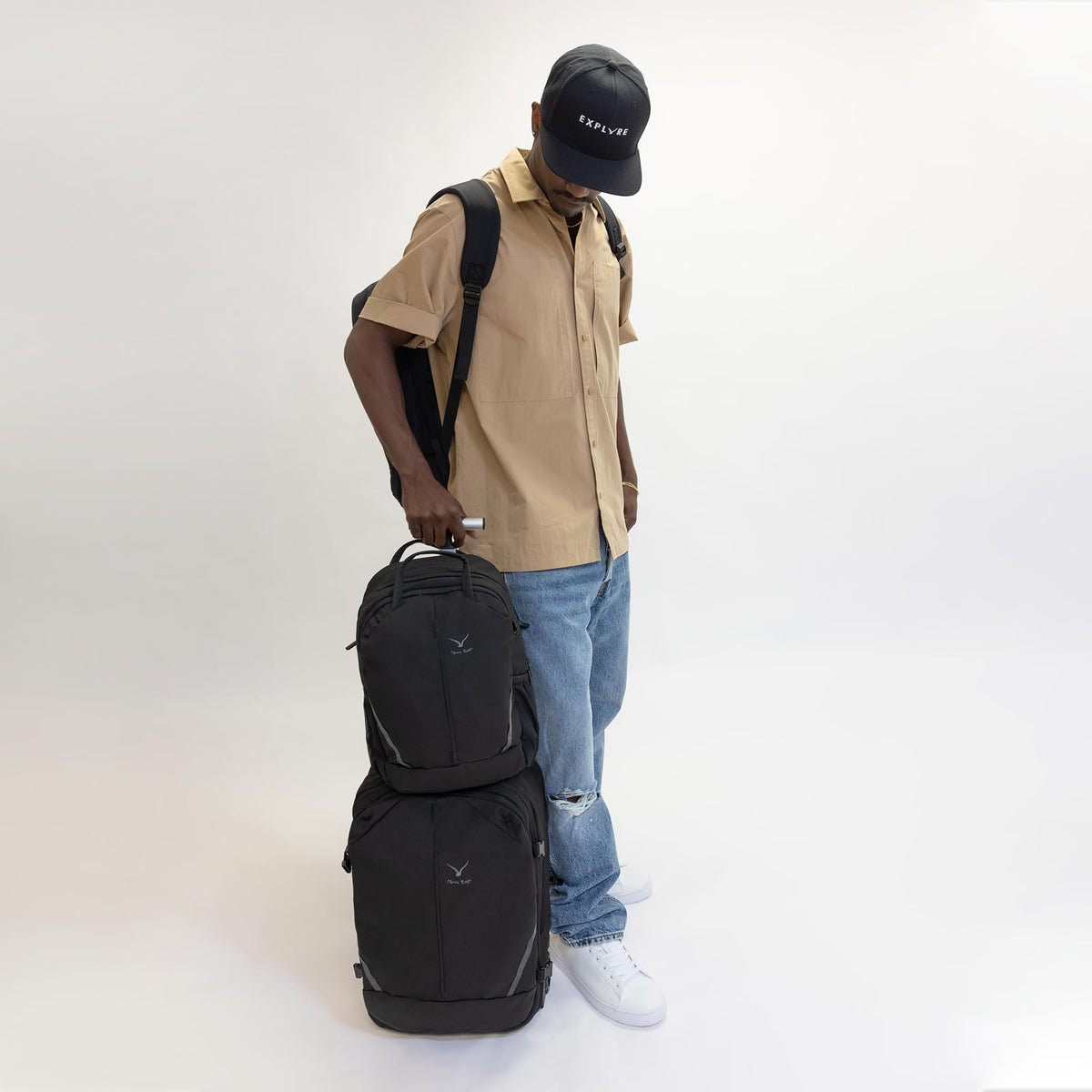 Rolling Backpack with Wheels 43L with Packing Cubes Set 6PC R26170
