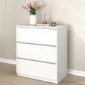 White 3 Drawer Wood Dresser T357393