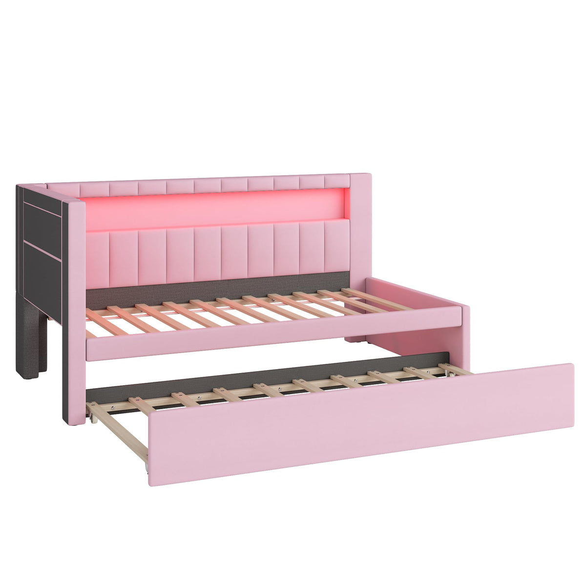 Twin Size L-Shaped Daybed with Trundle V12727