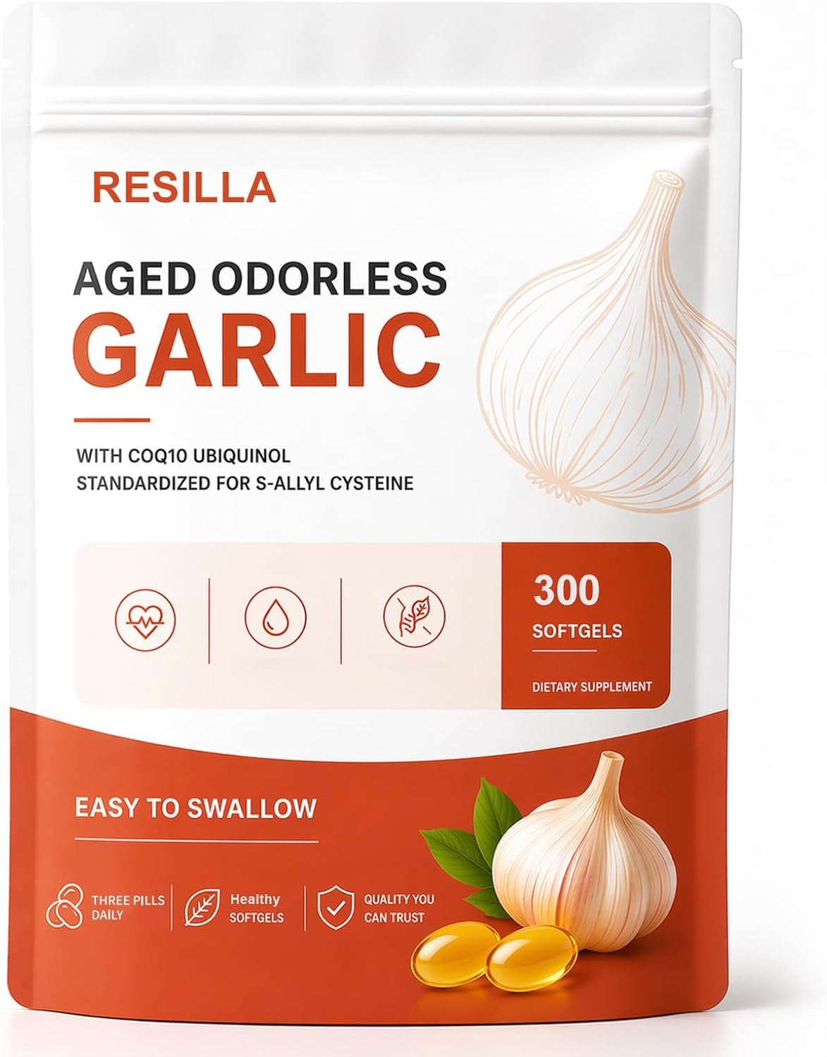 Odorless Aged Garlic Softgels, 300 Softgels G92083