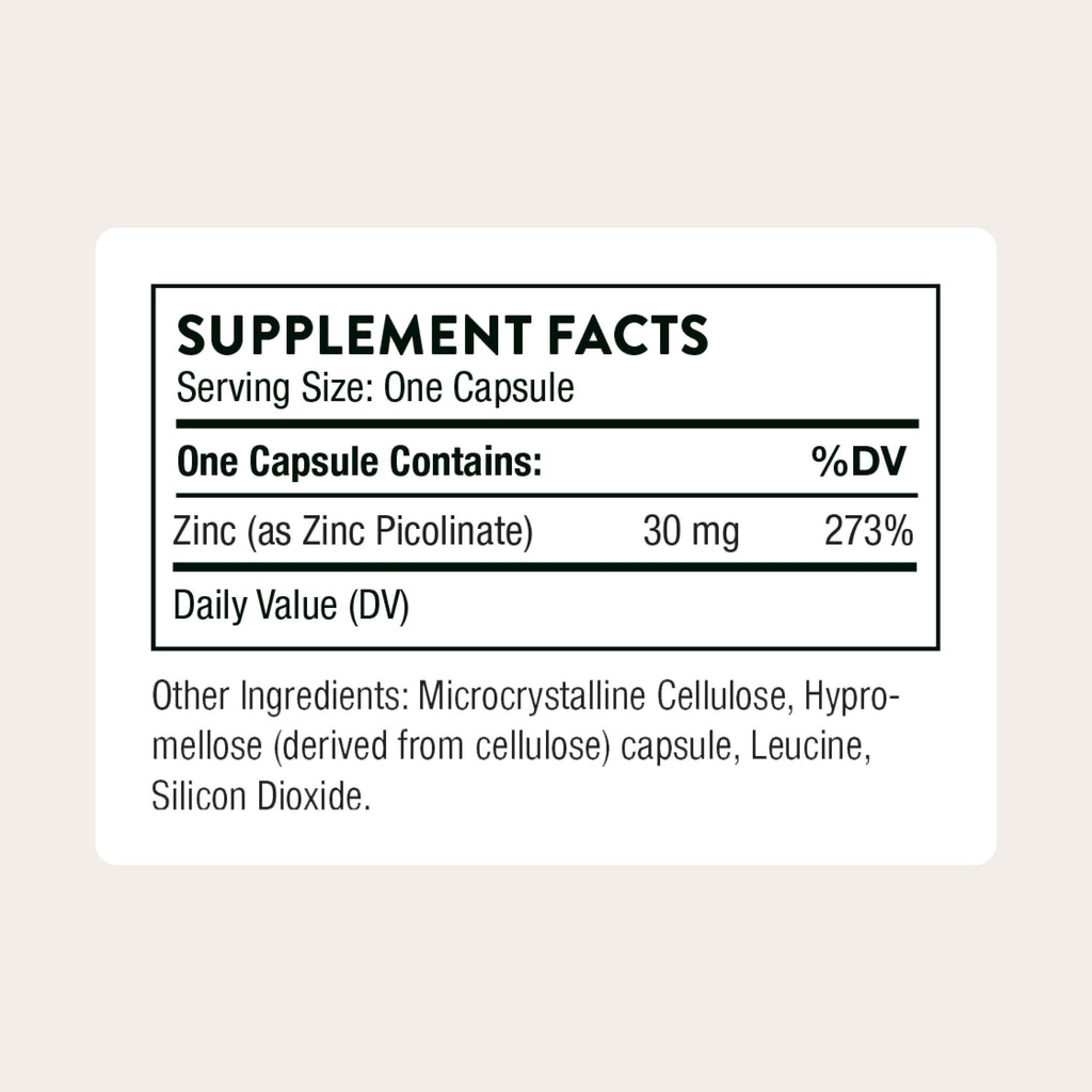 Zinc Picolinate 30 mg 60 Capsules H646355