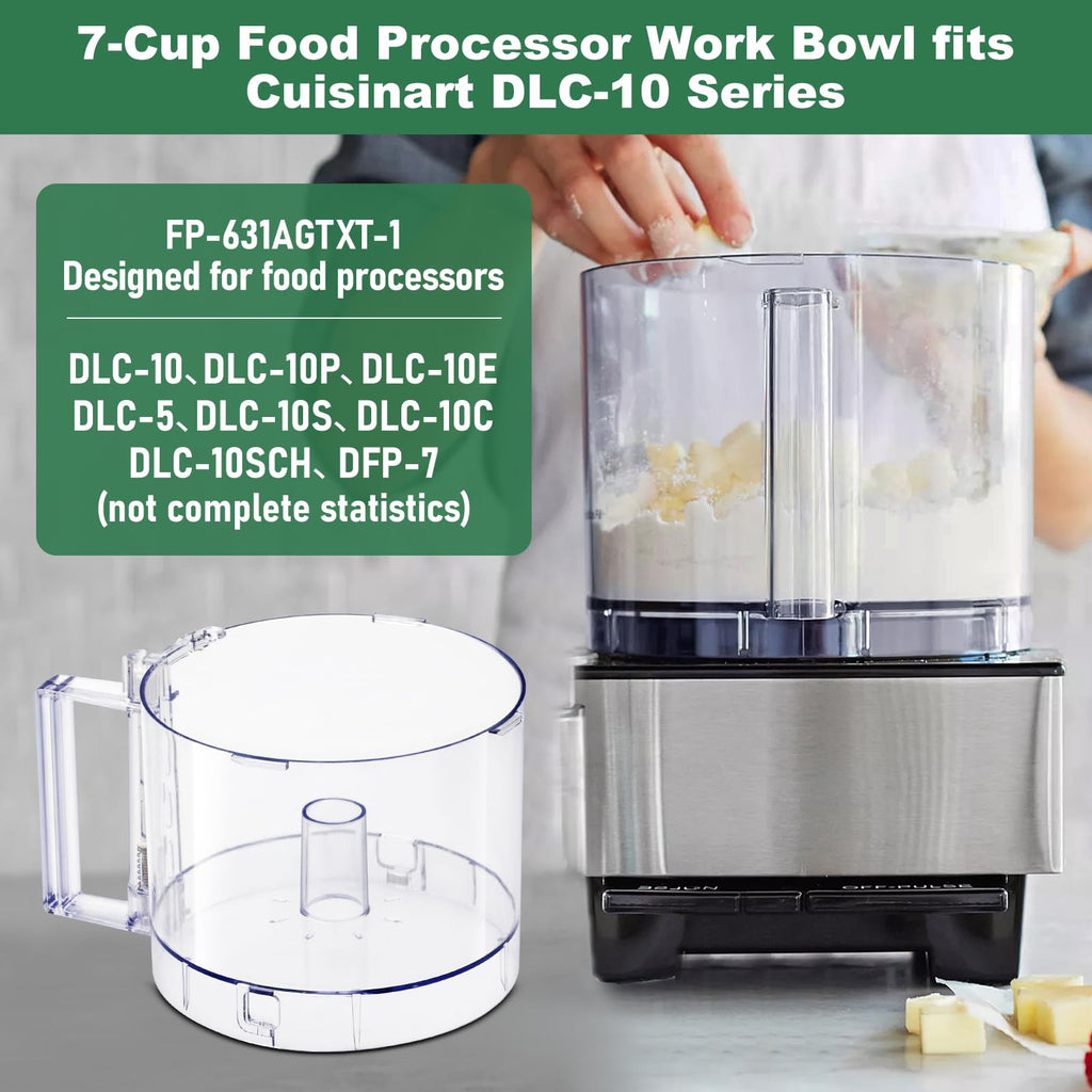 Food Processor Work Bowl 7-Cup with 4 Locking Tabs I499