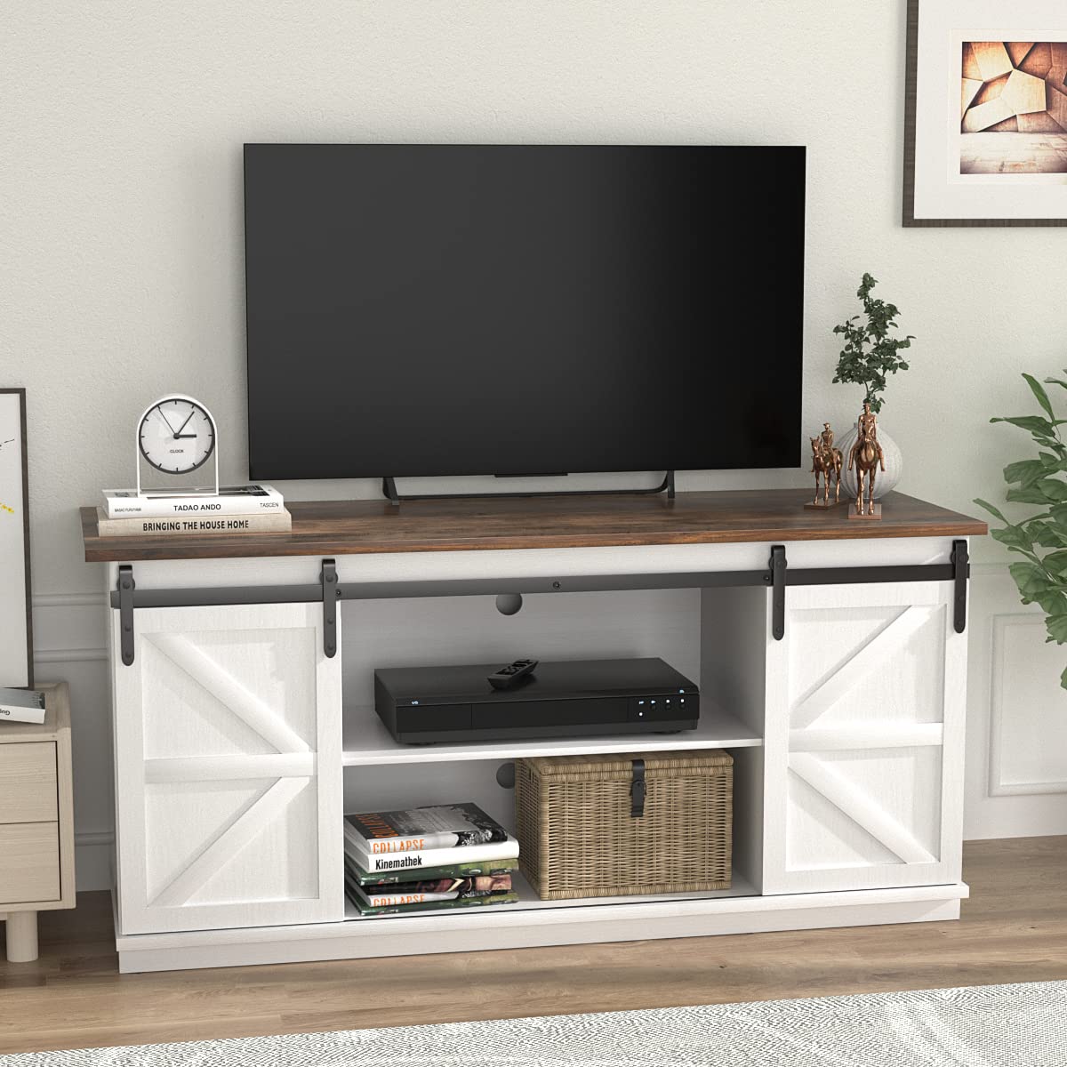 Bright White TV Stand for 65 Inch TV L51785
