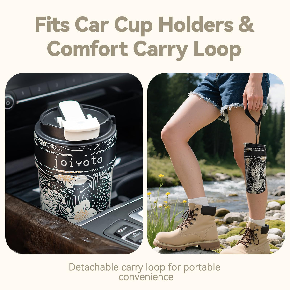20oz Insulated Stainless Steel Ceramic Lined Coffee Tumbler with Lid and Straw P65992