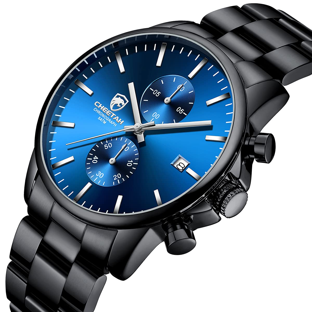 Mens Stainless Steel Waterproof Chronograph Quartz Watch U3091