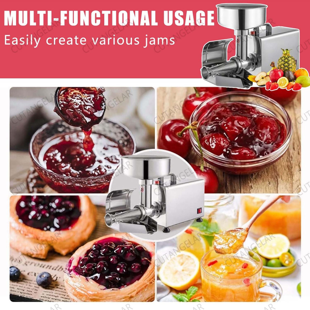 450W Stainless Steel Electric Jam Maker V6439