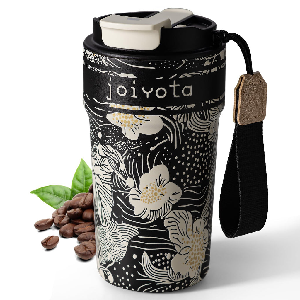 20oz Insulated Stainless Steel Ceramic Lined Coffee Tumbler with Lid and Straw P65992