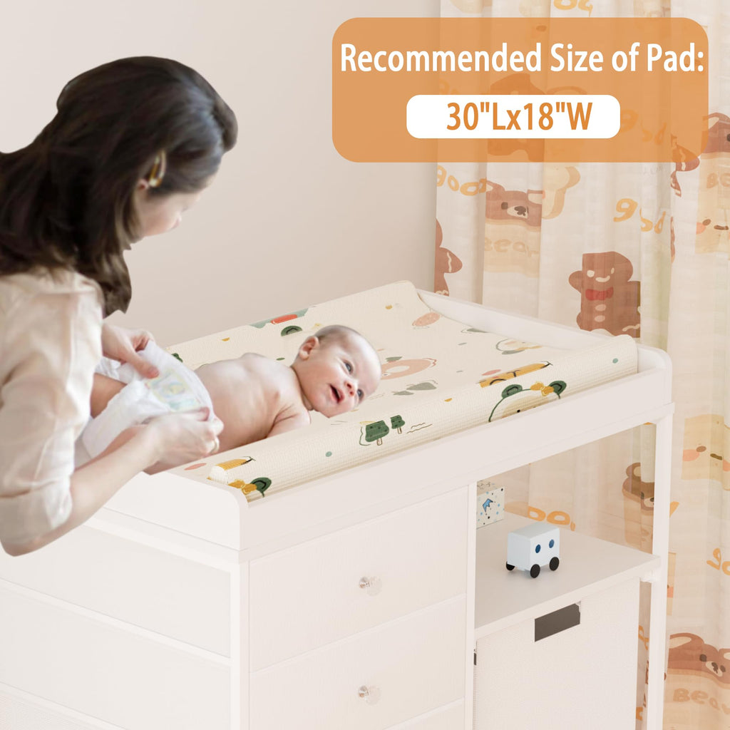 Diaper Changing Station with Wheels and Laundry Hamper J8746