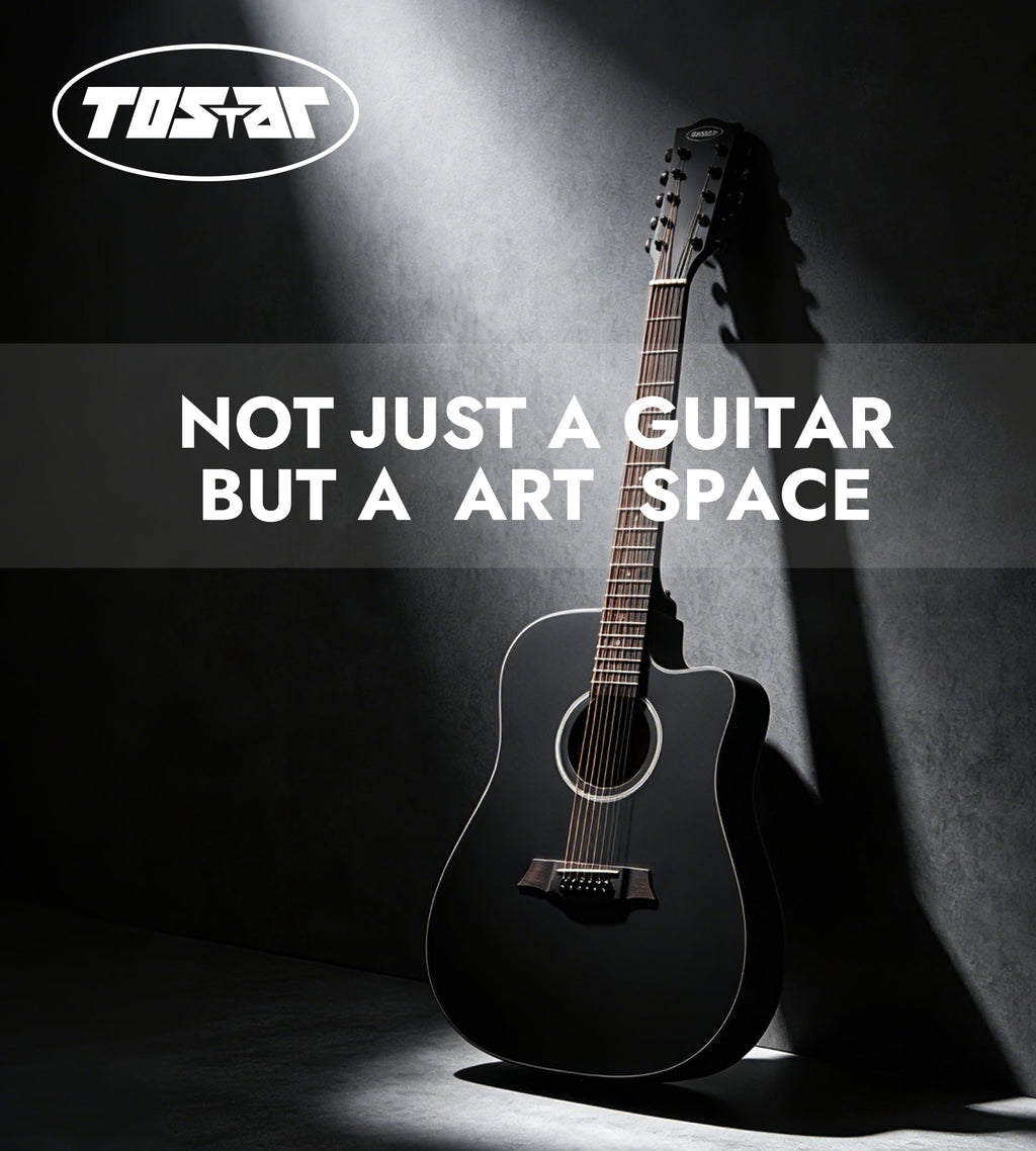 12 String Black Cutaway Acoustic Electric Guitar K97602