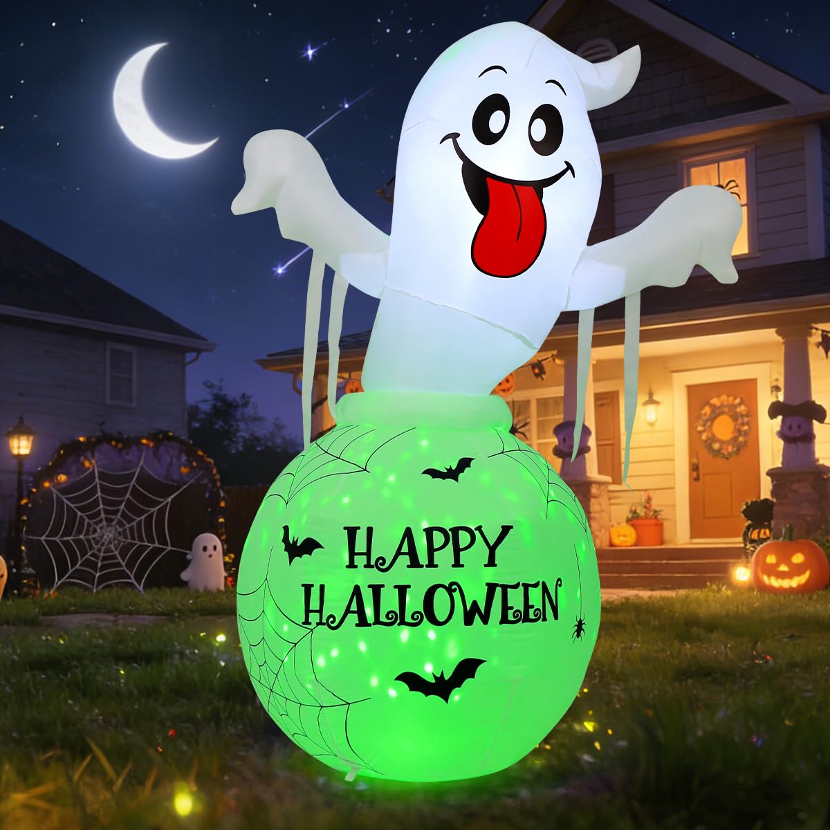 6FT Halloween Inflatables Ghost Yard Decor C625322