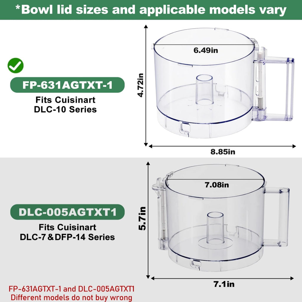 Food Processor Work Bowl 7-Cup with 4 Locking Tabs I499