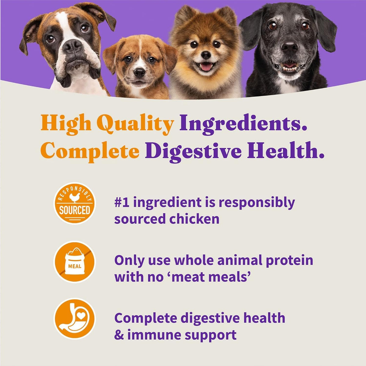 Dry Dog Food, Cage-Free Chicken & Brown Rice Recipe, 21 lb K685