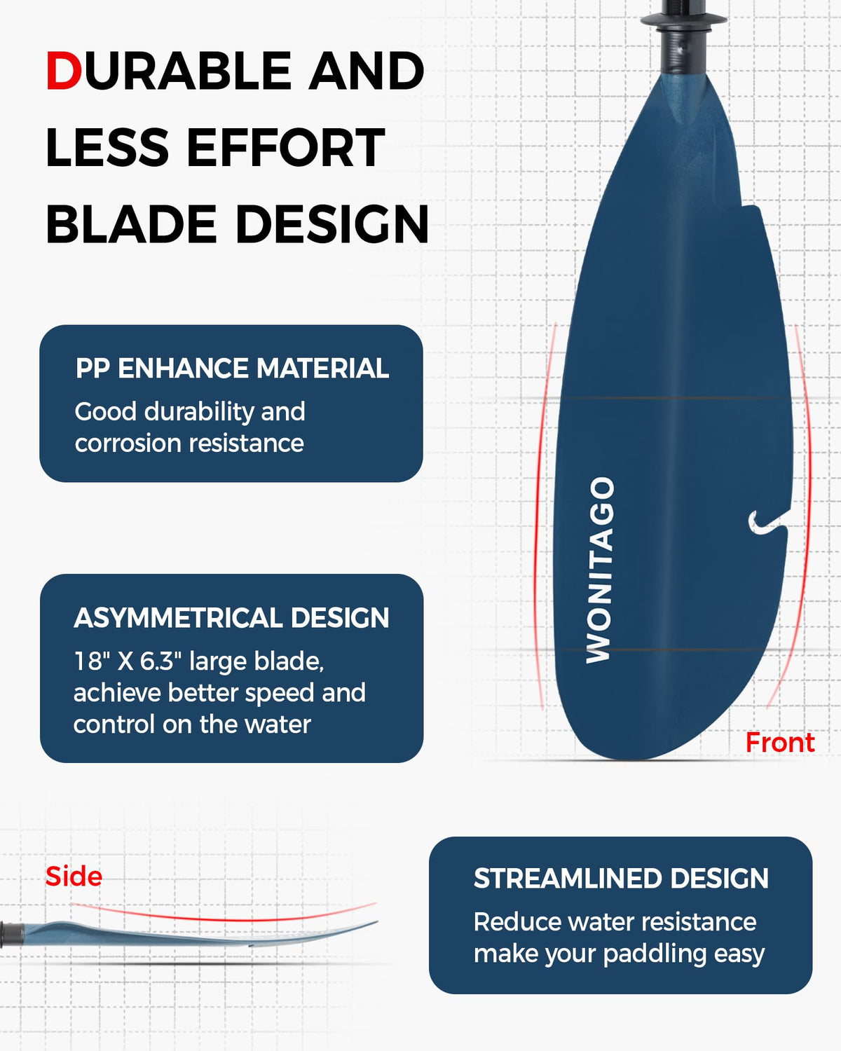 Adjustable Fiberglass Kayak Paddle W553750
