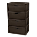 Brown 4 Drawer Plastic Storage Organizer N1374