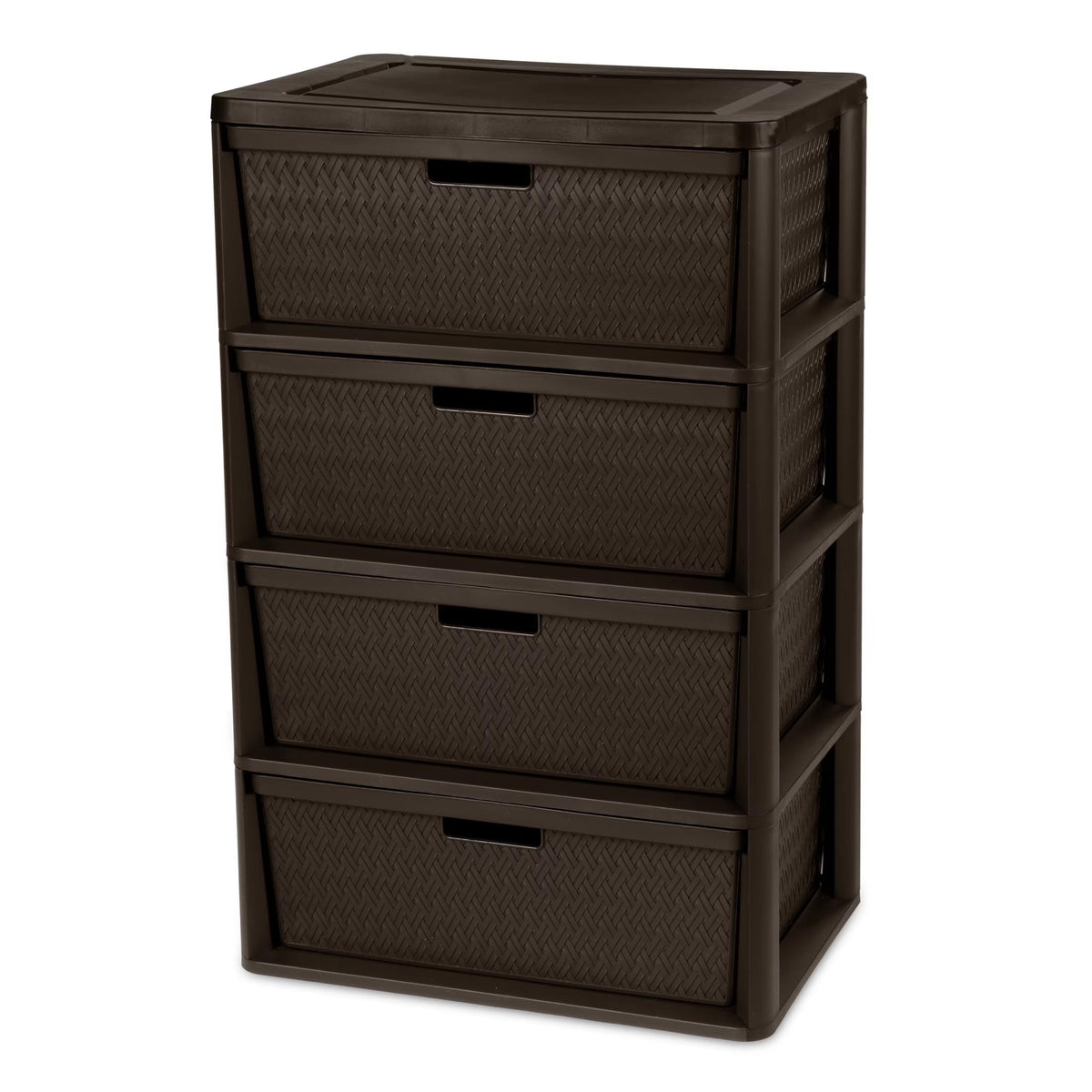 Brown 4 Drawer Plastic Storage Organizer N1374