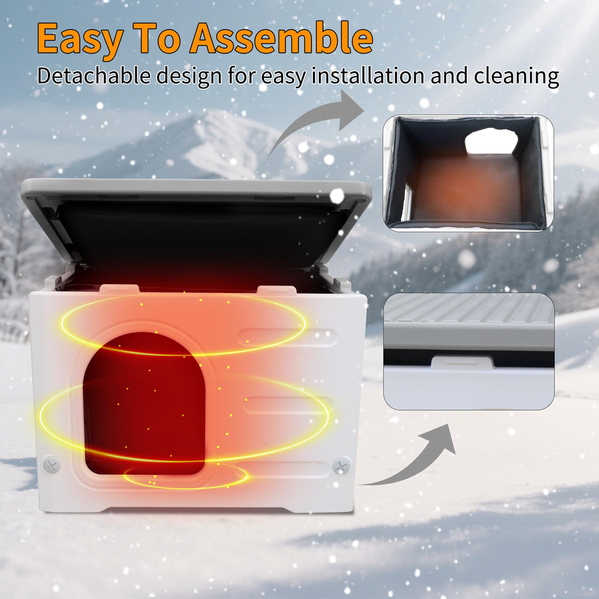 Insulated Outdoor Cat House with Liner W5701
