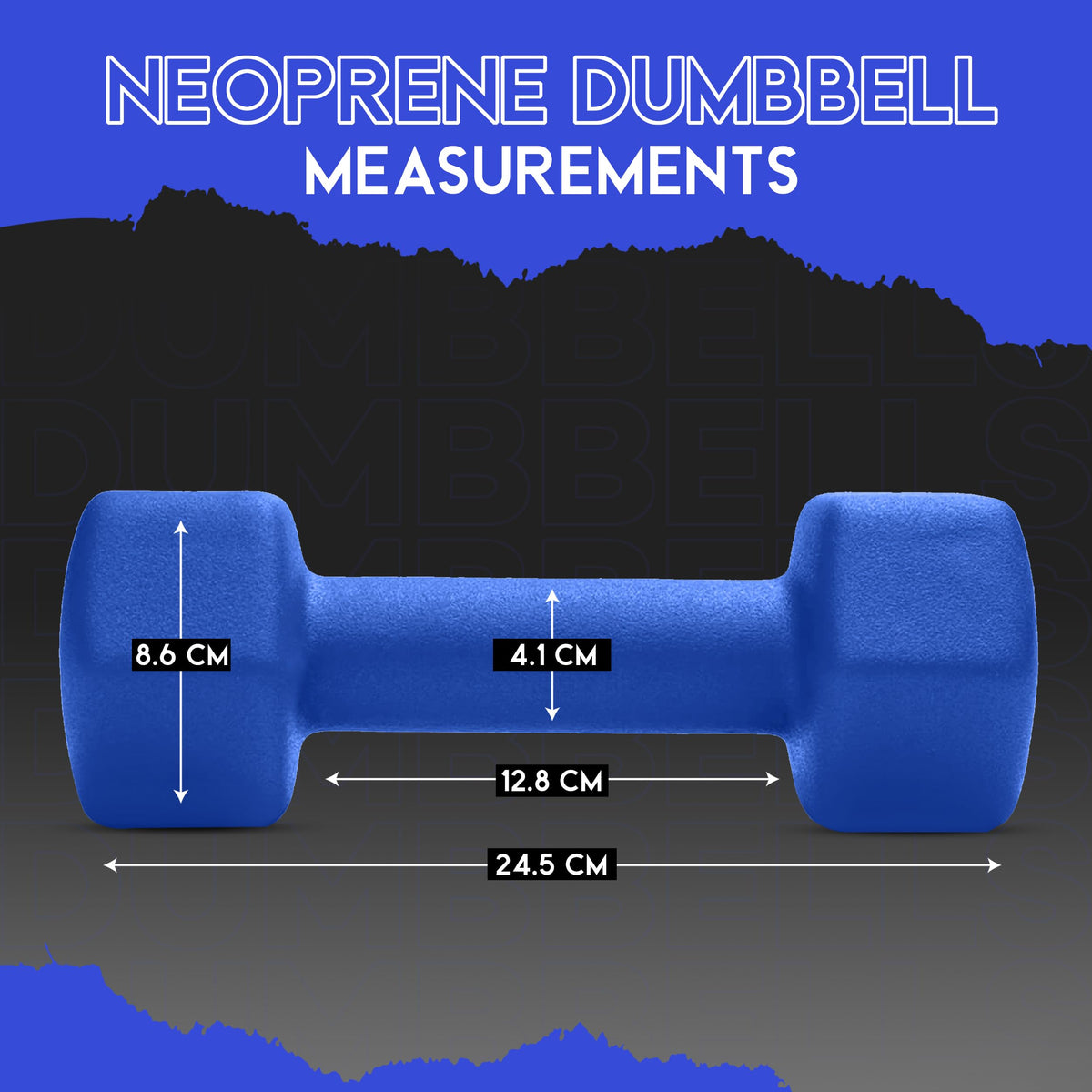 Neoprene Dumbbell Set of 2 Non-Slip Hex Shape E515